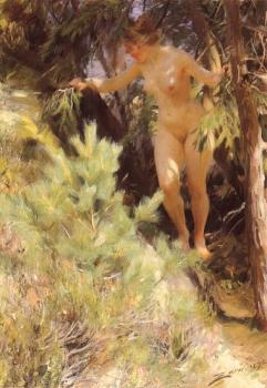 安德斯 左恩 Nude under a fir